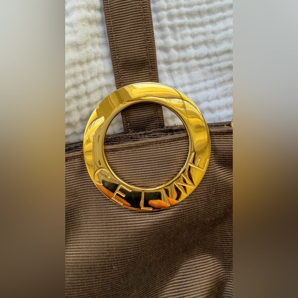 Celine Gold Accent Brown Bag